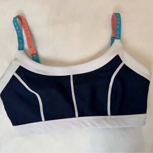 P.E Nation Navy and White Sports Bra